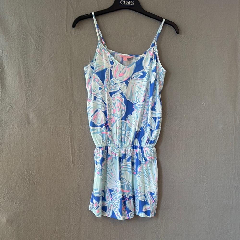 Lilly Pulitzer Women’s Deanna Floral Romper - Blue and Pink Size XXS